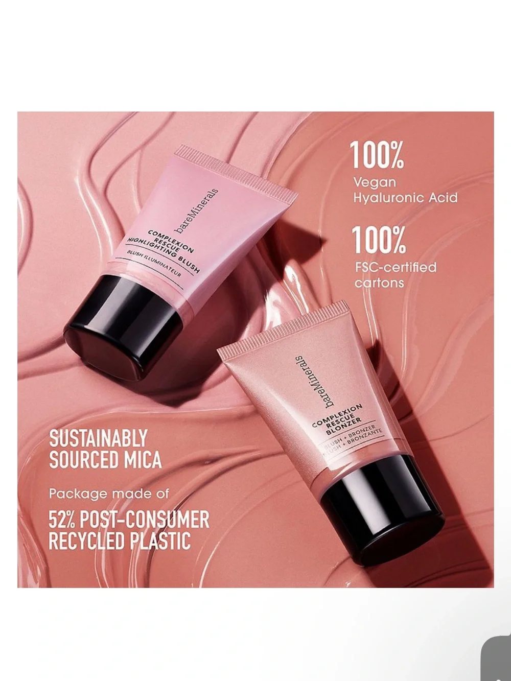 NEW bareMinerals Complexion Rescue Liquid Highlighting Blush in Pink Glow 15ml